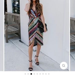 CUT LOOSE SEQUIN DRESS